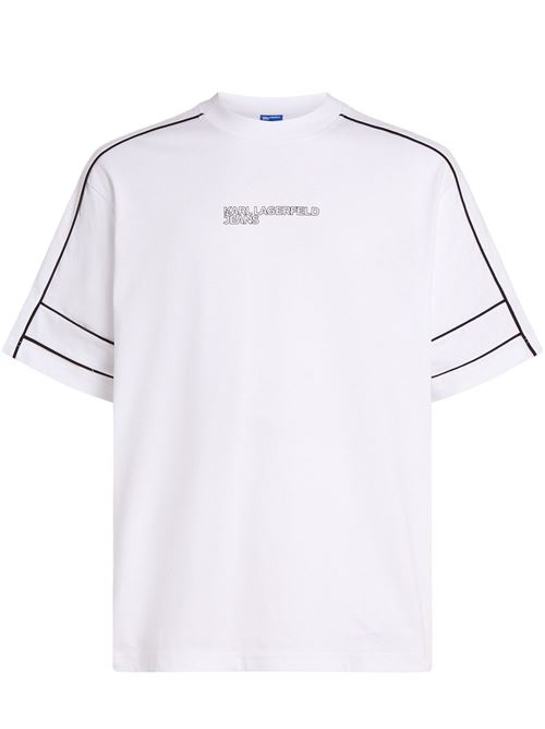 T-shirt uomo bianca in cotone Karl Lagerfeld jeans | A2M17052100